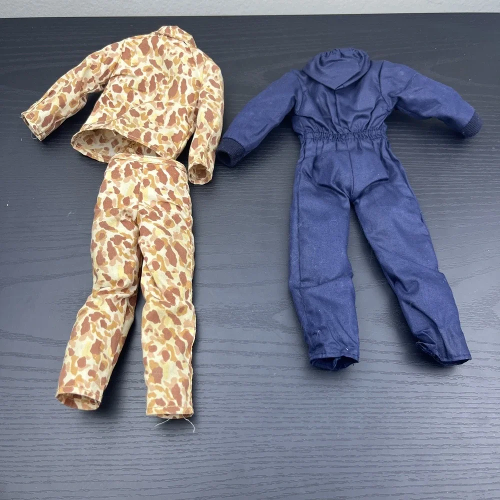 GI Joe 1/6 Scale Uniform Lot Blue Jumpsuit & Desert Camo Outfit for 12